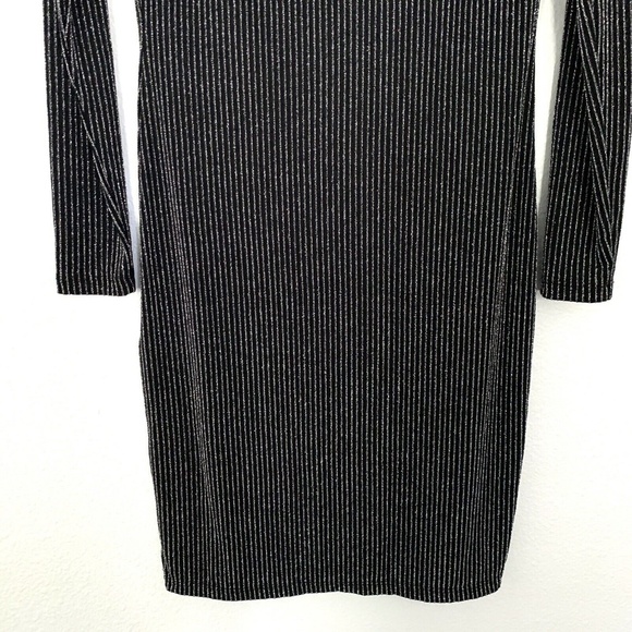 Michael Kors Black Metallic Stripe Cowl Back Dress - Picture 9 of 9